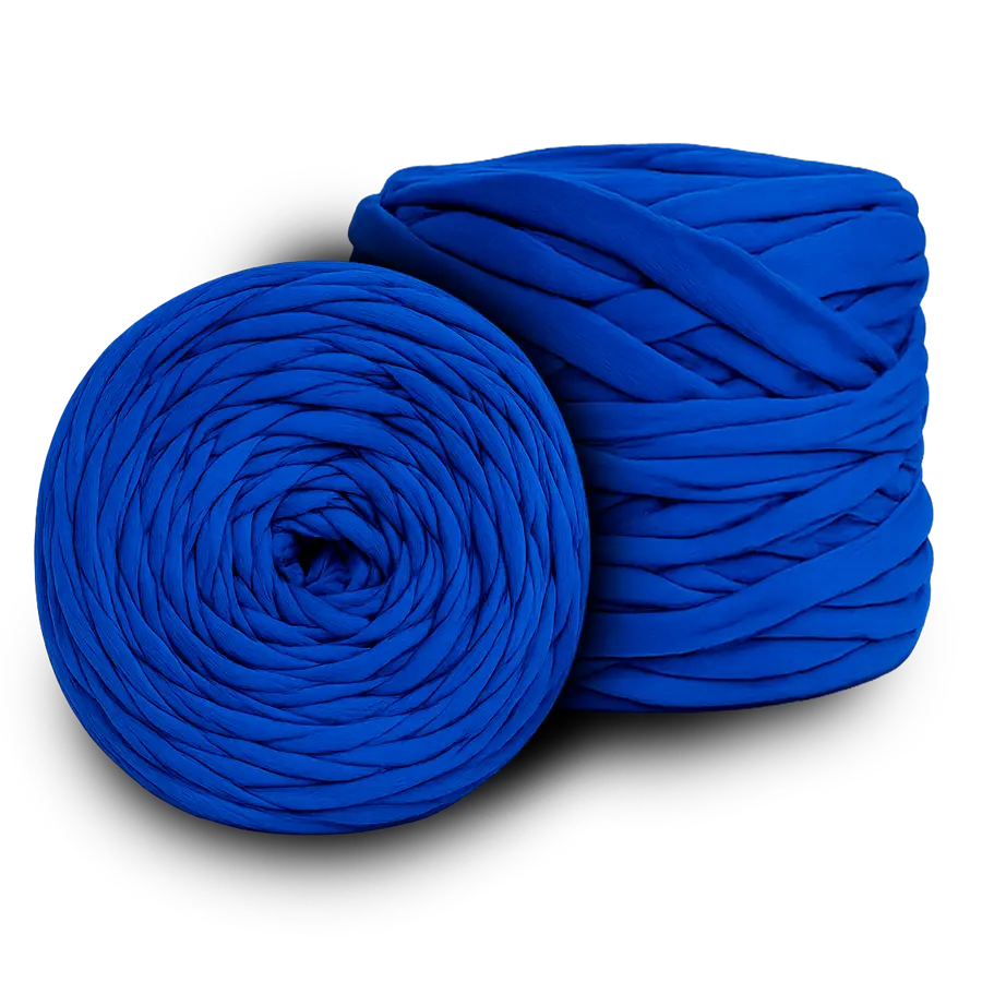 Ovillo de trapillo azul intenso Kazan