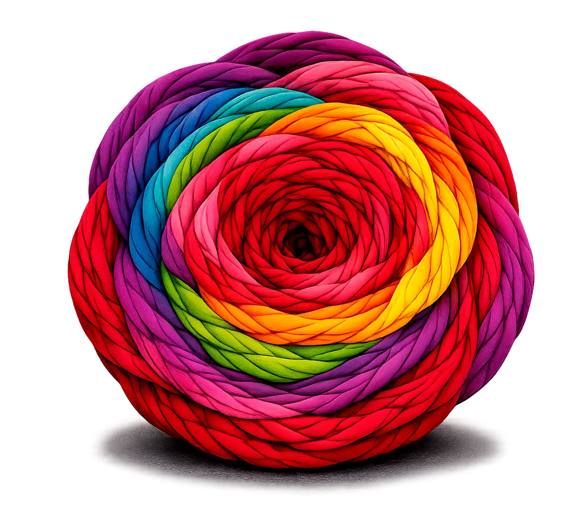 Trapillo tejido en espiral multicolor Kazan